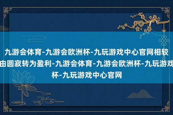 九游会体育-九游会欧洲杯-九玩游戏中心官网相较第二季度由圆寂转为盈利-九游会体育-九游会欧洲杯-九玩游戏中心官网