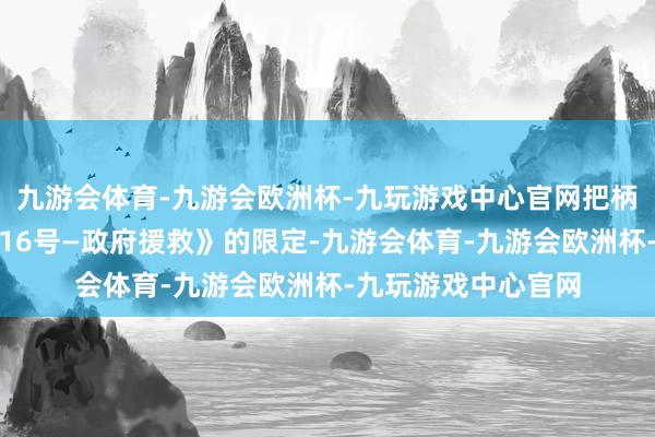 九游会体育-九游会欧洲杯-九玩游戏中心官网把柄《企业司帐准则第16号—政府援救》的限定-九游会体育-九游会欧洲杯-九玩游戏中心官网